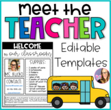 Meet the Teacher- Editable Templates - Black and White Theme