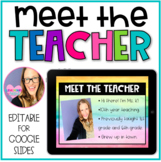 Meet the Teacher Editable Templates for GOOGLE SLIDES - Ra