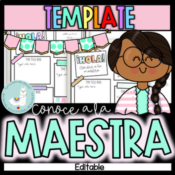 Preview of Meet the Teacher Editable Templates in Spanish!!!!