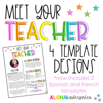 Preview of Meet the Teacher | Editable Welcome Letter Template | Includes Spanish & French!