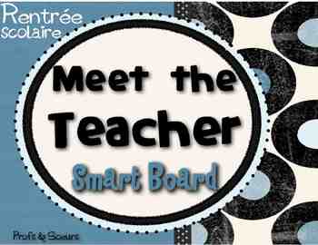 Preview of Meet the Teacher French / Back to school / Parent teacher conference