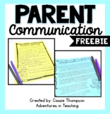 Parent Communication Forms FREEBIE