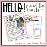 Meet the Teacher Flyer (Editable)