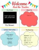 Meet the Teacher Flyer (Excellent for distance learning!)