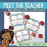 Meet the Teacher Gift Tags | Bursting with Excitement | Ba