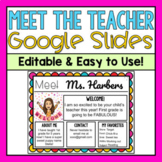 Meet the Teacher Google Slides-Editable Template (Distance