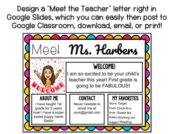 Meet the Teacher Google Slides Editable Template (Distance Learning)