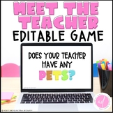 Meet the Teacher Google Slides - Teacher Trivia Game - Bac