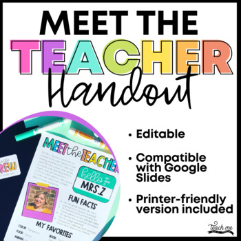 Preview of Meet the Teacher Handout