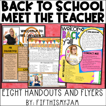 Preview of Meet the Teacher Handouts and Back To School Flyers | Digital and Editable