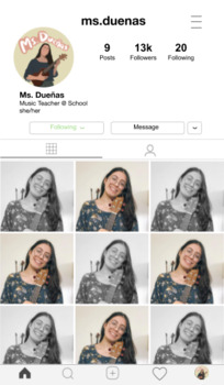 Preview of Meet the Teacher: Instagram (New) Template