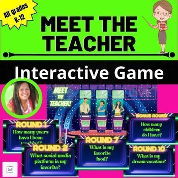 Preview of Meet the Teacher Interactive Game