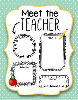 Meet the Teacher Letter by TheThriftyClass | Teachers Pay Teachers