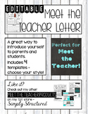 Meet the Teacher Letter