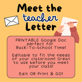 Meet the Teacher Letter