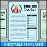 Meet the Teacher Letter  •  Editable Digital or Print Template