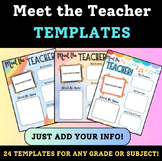 Meet the Teacher Letter -  Editable Templates for Welcome 