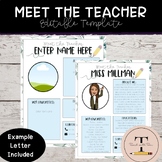 Meet the Teacher Letter- Editable Text