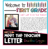 Meet the Teacher Letter- Rainbow Crayon