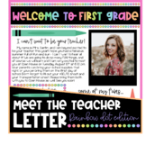 Meet the Teacher Letter - Rainbow Dot