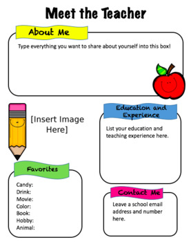 Meet The Teacher Letter Template Back To School Editable By Ginger Willis