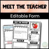 Meet the Teacher Letter Template | Editable