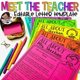 Meet the Teacher Letter Template | Editable | English & Spanish