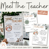 Meet the Teacher | MODERN JUNGLE | Editable Classroom Decor