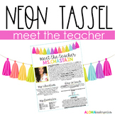 Meet the Teacher - Neon Tassel - EDITABLE