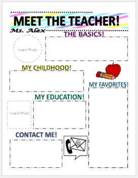 Preview of Meet the Teacher Newletter!
