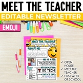 Emoji Meet the Teacher Newsletter Template EDITABLE