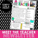 Meet the Teacher Newsletter | School Doodles