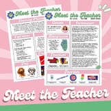 Meet the Teacher Newsletter Template Bundle | 100% Editable