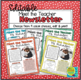 Meet the Teacher Newsletter Template: Dots