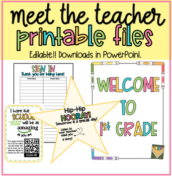 Meet the Teacher Night - Editable Forms - Back to School | TPT