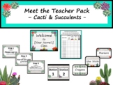 Meet the Teacher Night Pack - Cacti & Succulents {Editable}
