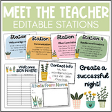 Meet the Teacher Night Stations - Flower Theme