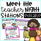 Meet the Teacher Night Stations- EDITABLE