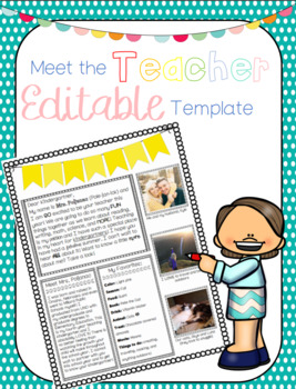 Preview of Meet the Teacher Letter- Editable Template