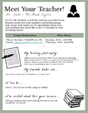 Meet the Teacher “One-Pager” - Secondary English/ELA Template