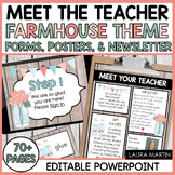 Meet the Teacher Open House EDITABLE Templates Farmhouse T