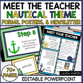 Meet the Teacher Open House EDITABLE Templates Nautical Th