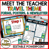 Travel Theme Meet the Teacher EDITABLE Templates - Back to