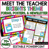 Bright Colors Meet the Teacher EDITABLE templates   Bright