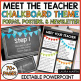Chalkboard Brights Meet the Teacher EDITABLE templates - O