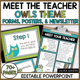 Owl Meet the Teacher Template EDITABLE - Teacher Letter - 
