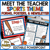 Meet the Teacher Open House EDITABLE templates Sports Them