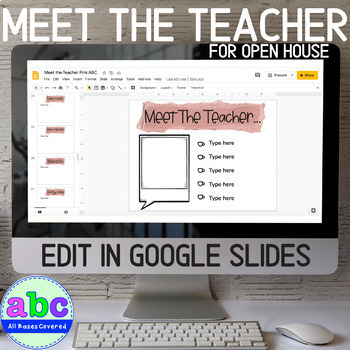 Preview of Meet the Teacher | Open House | Google Slides Presentation | Forms to Print