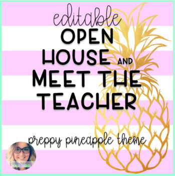 Preview of Meet the Teacher/Open House - Preppy Pineapple