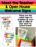Meet the Teacher & Open House Welcome Signs